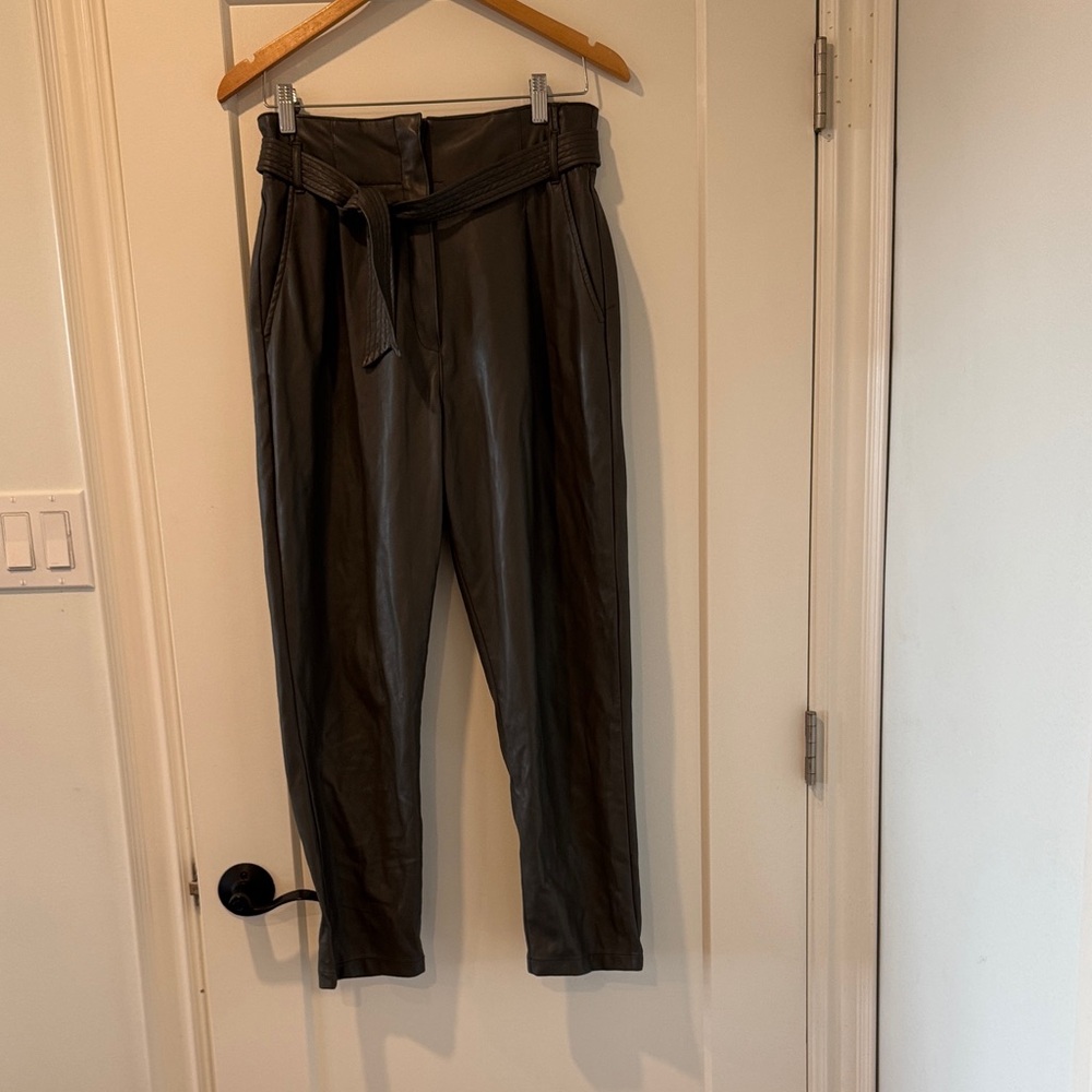 Stylish green Pleather Pants